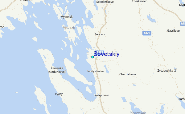 Sovetskiy Tide Station Location Map