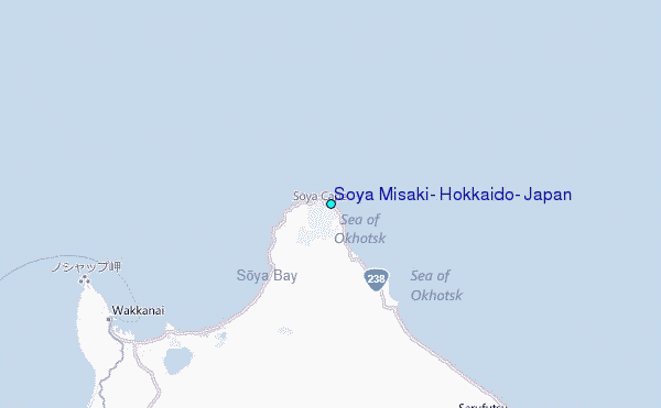 Soya Misaki, Hokkaido, Japan Tide Station Location Map