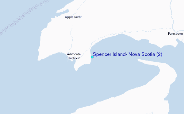 Spencer Island, Nova Scotia (2) Tide Station Location Map