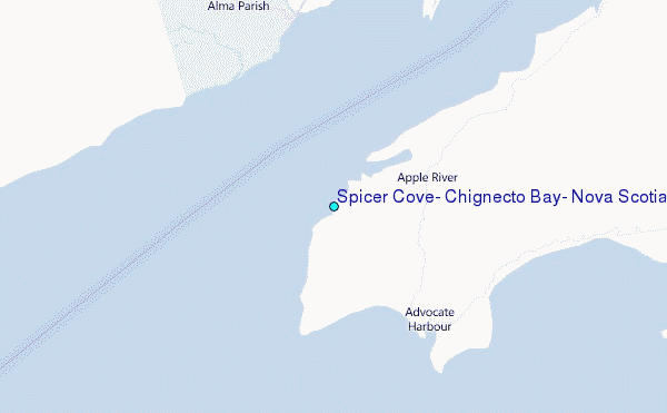Spicer Cove, Chignecto Bay, Nova Scotia Tide Station Location Map