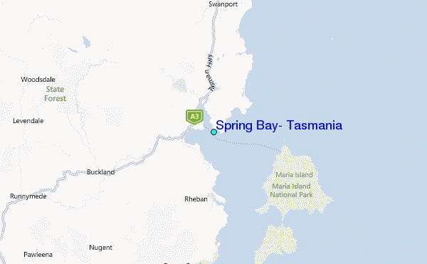 Spring Bay, Tasmania Tide Station Location Map