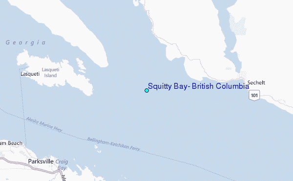 Squitty Bay, British Columbia Tide Station Location Map