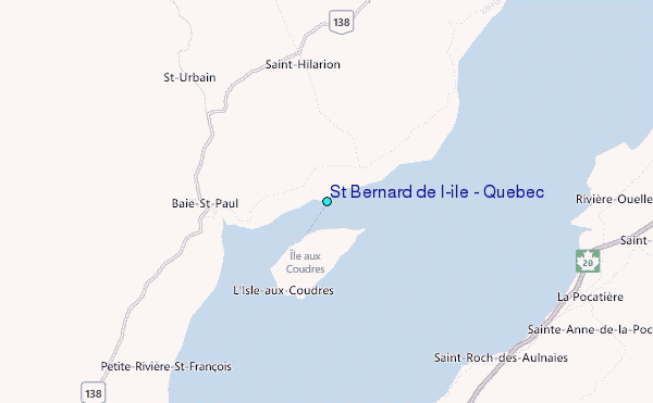 St Bernard de l'ile , Quebec Tide Station Location Map