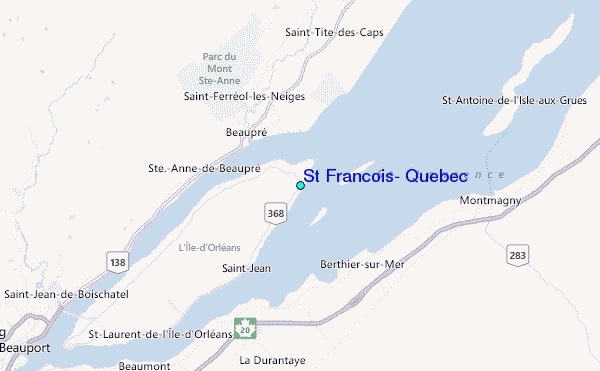 St Francois, Quebec Tide Station Location Map