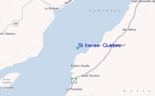 St Irenee, Quebec Tide Station Location Map