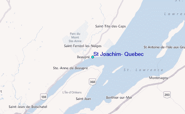 St Joachim, Quebec Tide Station Location Map