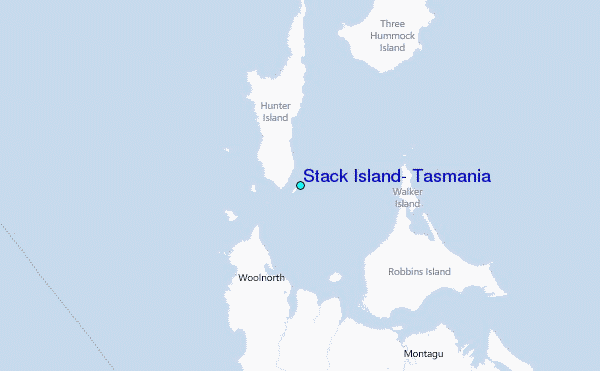 Stack Island, Tasmania Tide Station Location Map