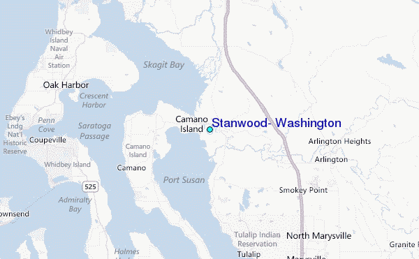 Stanwood, Washington Tide Station Location Map