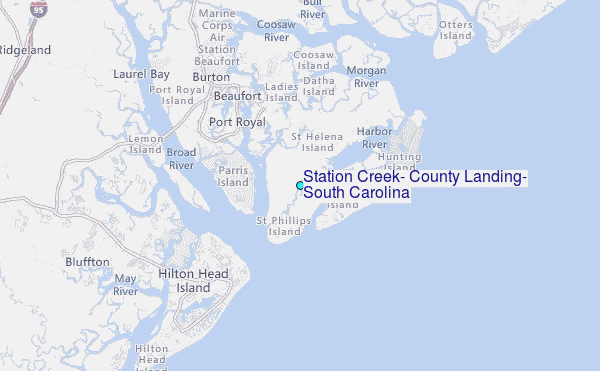 Station Creek, County Landing, South Carolina Tide Station Location Map