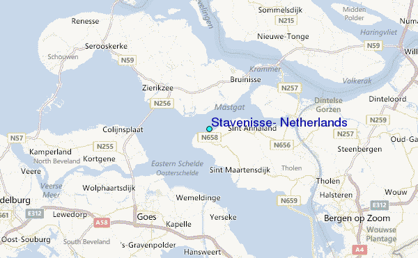 Stavenisse, Netherlands Tide Station Location Map