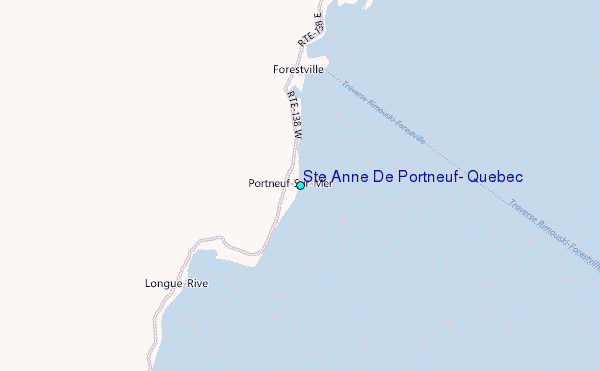 Ste Anne De Portneuf, Quebec Tide Station Location Map