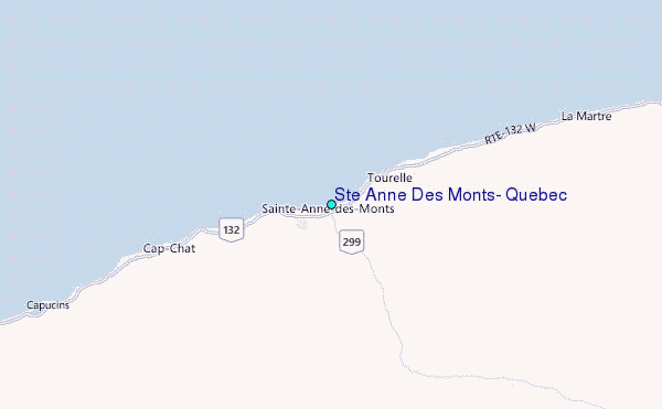 Ste Anne Des Monts, Quebec Tide Station Location Map