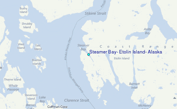 Steamer Bay, Etolin Island, Alaska Tide Station Location Map