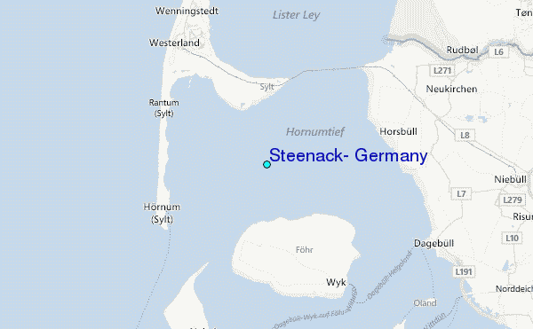 Steenack, Germany Tide Station Location Map