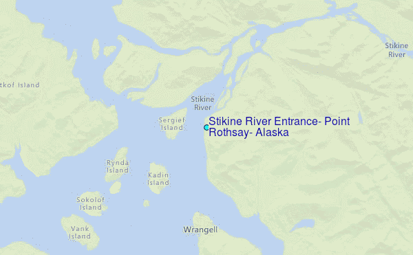 Stikine River Entrance, Point Rothsay, Alaska Tide Station Location Map