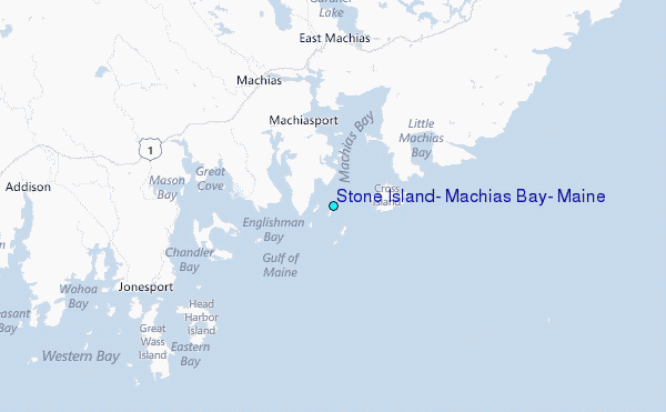 Stone Island, Machias Bay, Maine Tide Station Location Map