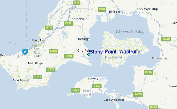 Stony Point, Australia Tide Station Location Map