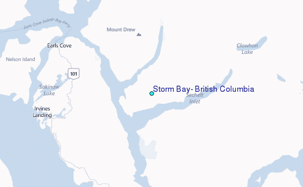 Storm Bay, British Columbia Tide Station Location Map