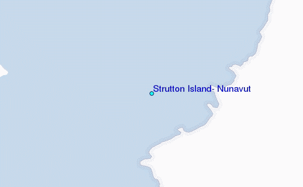 Strutton Island, Nunavut Tide Station Location Map