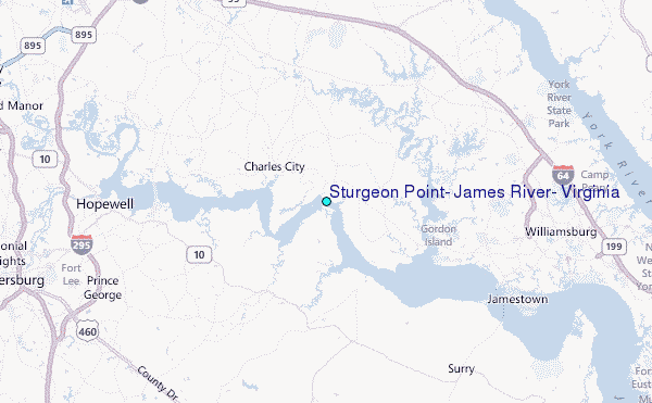 Sturgeon Point James River Virginia Tide Station Location Guide