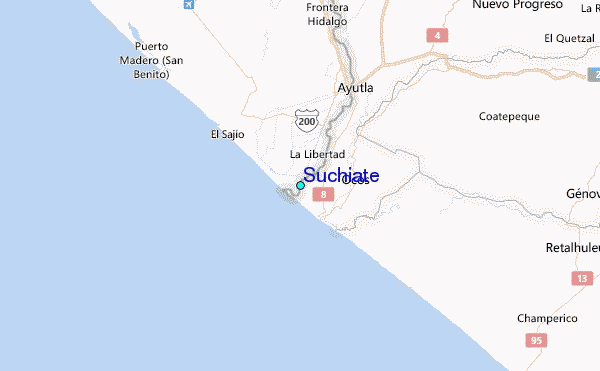 Suchiate Tide Station Location Map