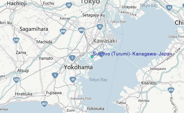 Suehiro (Turumi), Kanagawa, Japan Tide Station Location Map