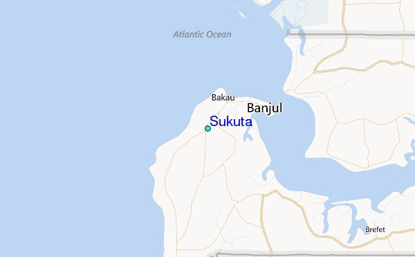 Sukuta Tide Station Location Map