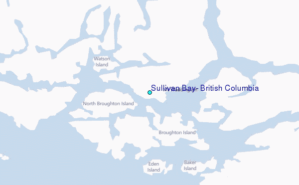 Sullivan Bay, British Columbia Tide Station Location Map