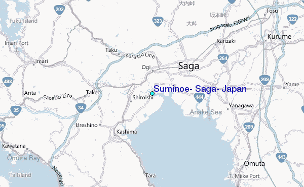 Suminoe, Saga, Japan Tide Station Location Map