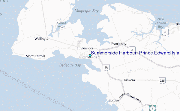 Summerside Harbour, Prince Edward Island Tide Station Location Map