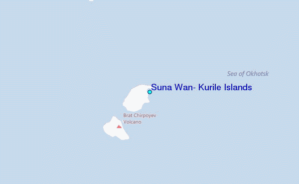 Suna Wan, Kurile Islands Tide Station Location Map