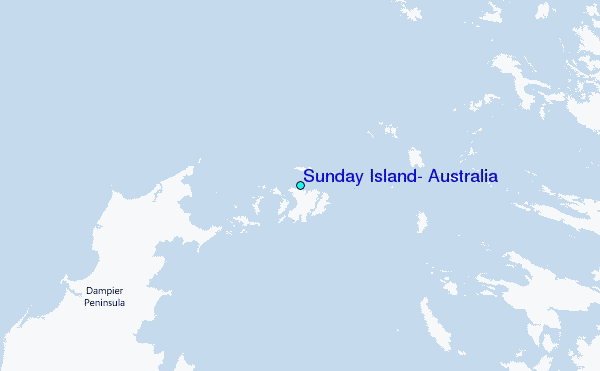 Sunday Island, Australia Tide Station Location Map