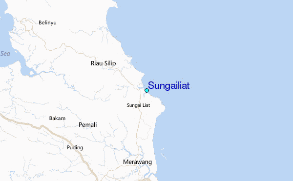 Sungailiat Tide Station Location Map