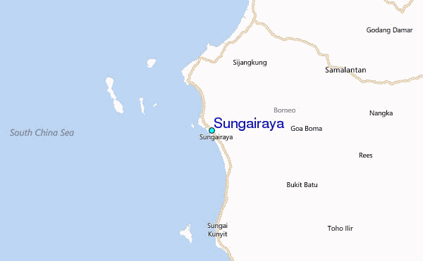 Sungairaya Tide Station Location Map