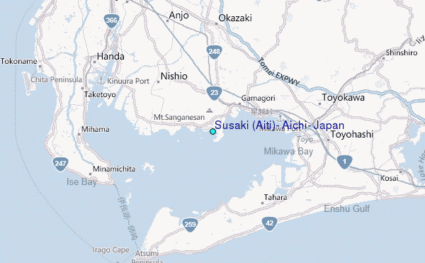 Susaki (Aiti), Aichi, Japan Tide Station Location Map