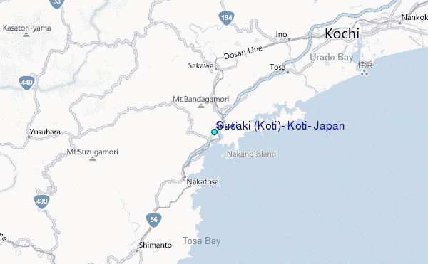 Susaki (Koti), Koti, Japan Tide Station Location Map