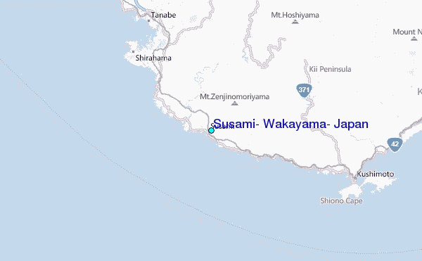 Susami, Wakayama, Japan Tide Station Location Map