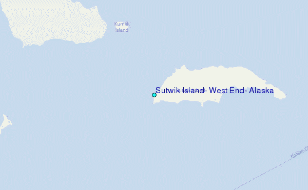 Sutwik Island, West End, Alaska Tide Station Location Map