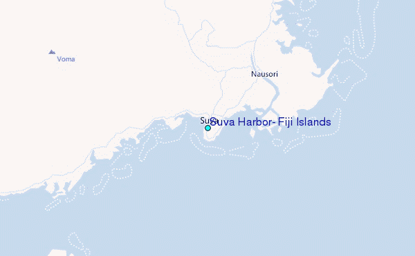 Suva Harbor, Fiji Islands Tide Station Location Map