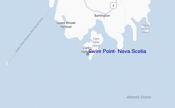 Swim Point, Nova Scotia Tide Station Location Map