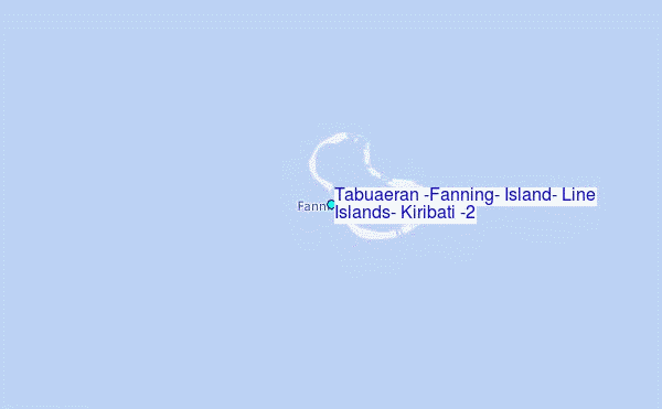 Tabuaeran (Fanning) Island, Line Islands, Kiribati (2) Tide Station Location Map