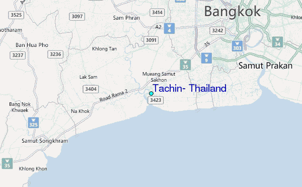 Tachin, Thailand Tide Station Location Map