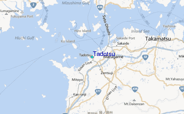 Tadotsu Tide Station Location Map