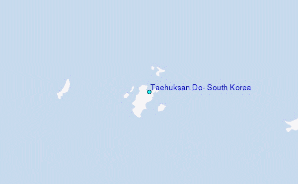 Taehuksan Do, South Korea Tide Station Location Map