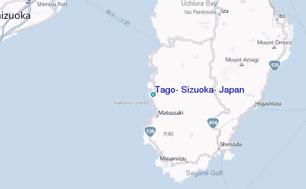 Tago, Sizuoka, Japan Tide Station Location Map
