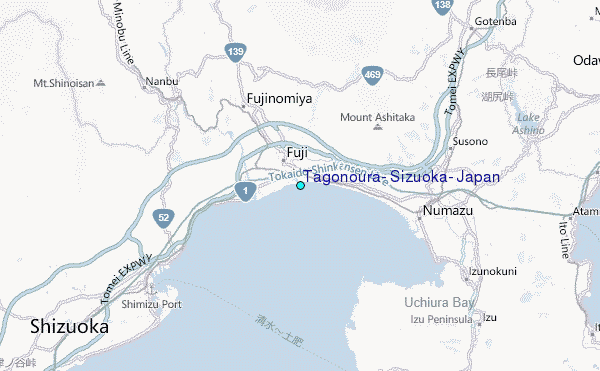 Tagonoura, Sizuoka, Japan Tide Station Location Map