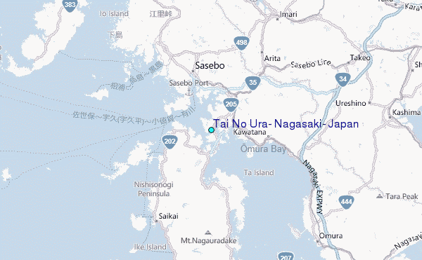 Tai No Ura, Nagasaki, Japan Tide Station Location Map