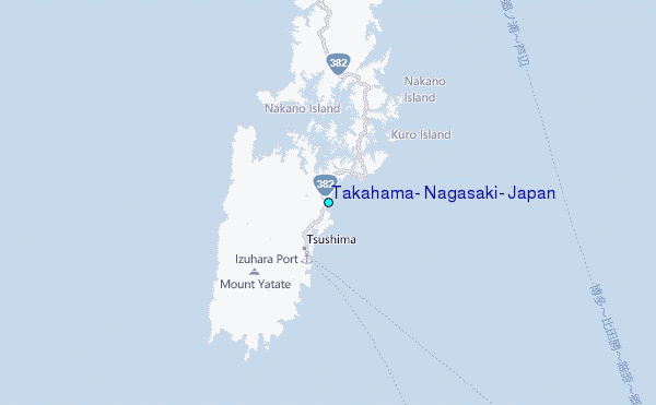 Takahama, Nagasaki, Japan Tide Station Location Map