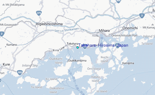 Takehara, Hirosima, Japan Tide Station Location Map