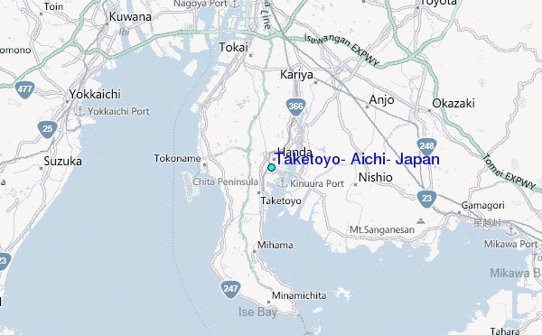 Taketoyo, Aichi, Japan Tide Station Location Map